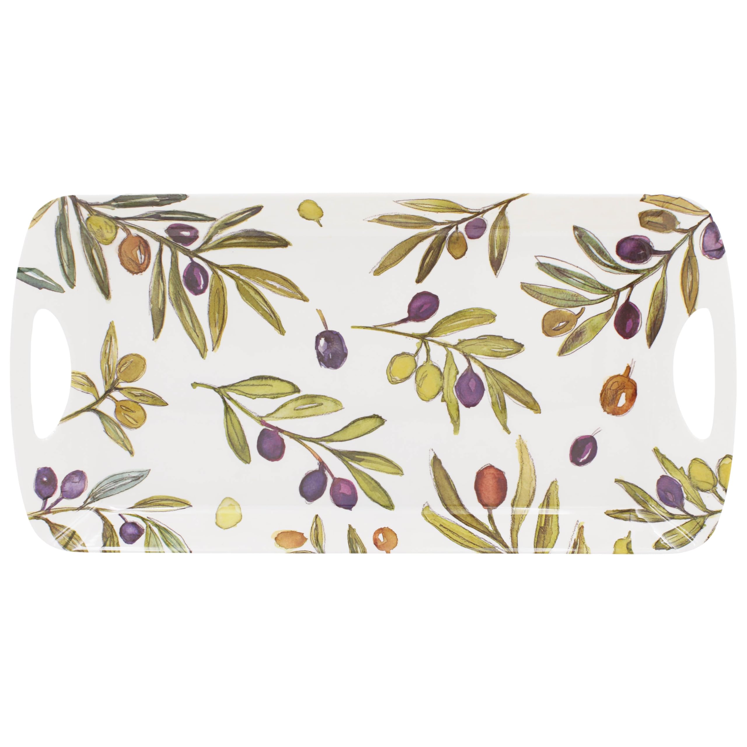 The Leonardo Collection Olive Grove By Jennifer Rose Melamine Olive Grove Medium Tray For Serving Dishes | Serving Trays For Kitchen Accessories | Serving Platters to Serv Food for Food Service