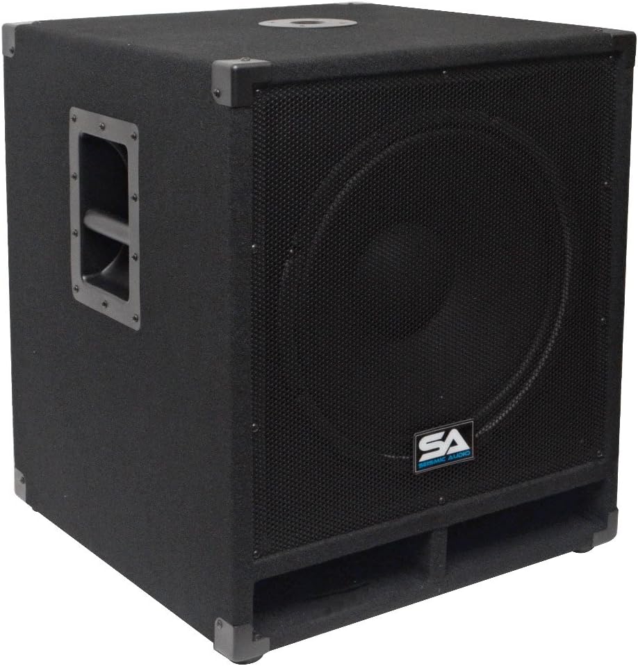 Seismic Audio Speakers Baby Tremor PW Powered Active 15" Subwoofer Cabinet, 300 Watts RMS, PA/DJ Stage, Studio, Live Sound
