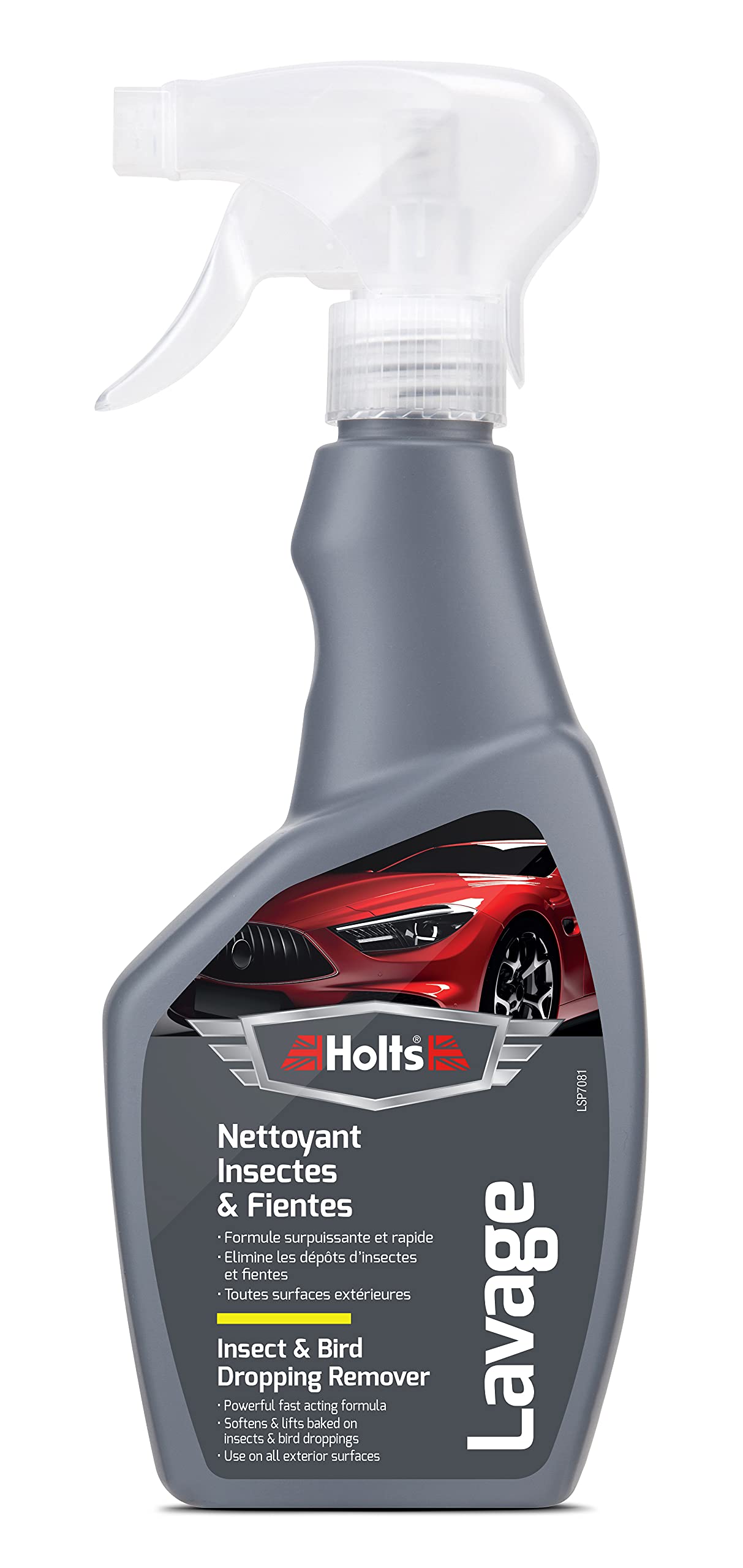 Holts Insect & Bird Dropping Remover for Cars – Fast Acting Bug & Bird Poo Cleaner for Car Paintwork & Bumpers | Powerful Formula for All Exterior Surfaces | Paint-Safe Car Cleaner – 500ml