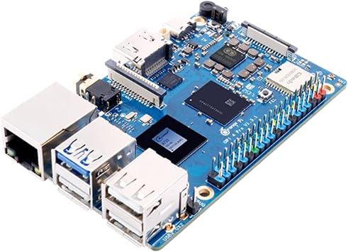 Orange Pi 4 Pro Single Board Computer, 12GB LPDDR5 RAM, Allwinner A733 Chip, WiFi 6.0 + BT 5.4, M.2 Slot, Gigabit Ethernet, USB 3.0, NPU 3TOPS (12GB)