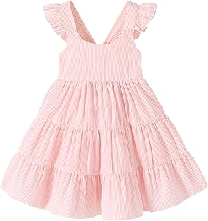 Kids Toddler Baby Girls Rainbow Dress Princess Sleeveless Beach Butterfly Sundress - Buy now