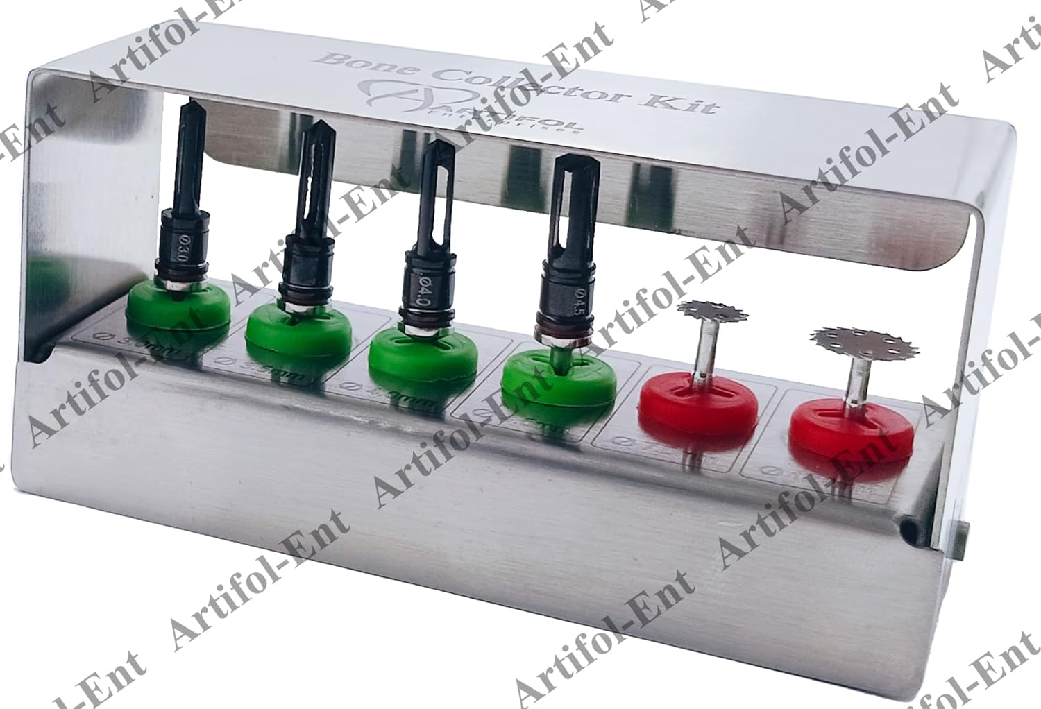 6 Pcs Dental Bone Collector Kit – Includes Saw Disk with Steel Holder, Sinus Lift & Implant Tool Set # OS1059