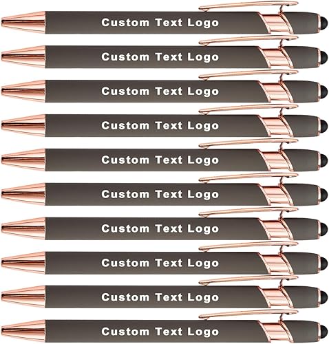 Bolígrafos grabados personalizados a granel, personalizados con nombrelogotipo, tinta negra o azul, escritura suave para oficina, escuela, negocios,