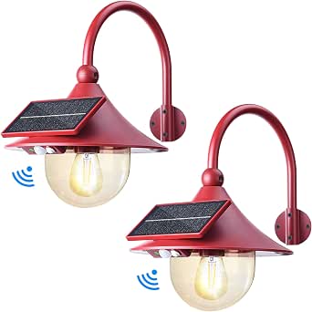 Kuniwa Solar Barn Light Outdoor with 3 Lighting Modes, Motion Sensor ...