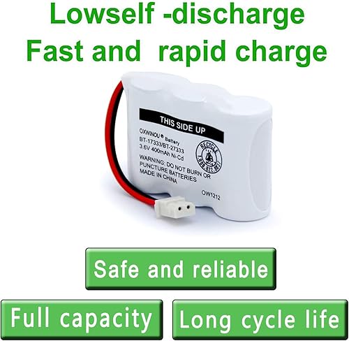 Miniatura 3 de OXWINOU BT-1733 BT-27333 - Batería recargable para teléfono de 23AA 3.6V NI-CD inalámbrica compatible con BT1733 BT27333 BT-17233 BT17233 BT-163345