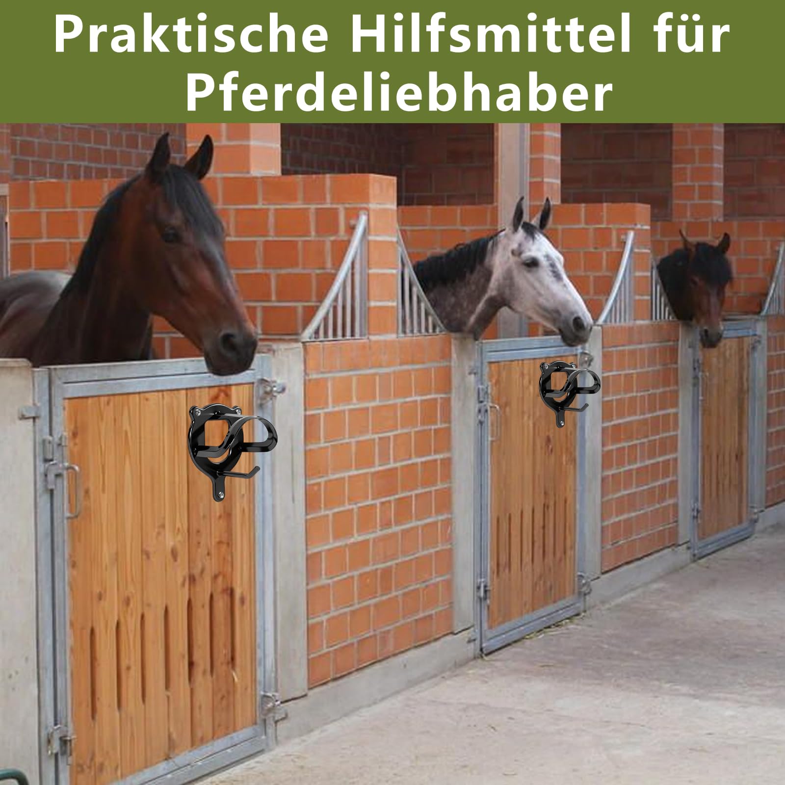 12 Stück Trensenhalter Pferd Zaumzeughalter, Equestrian Bridle Hanger | Halterung Zaumzeug, Aufbewahrung Halfter Aufhänger, Metall Trensenhalter, Haken Pferd Tack für Pferde,Reitstall,Sattelkammer