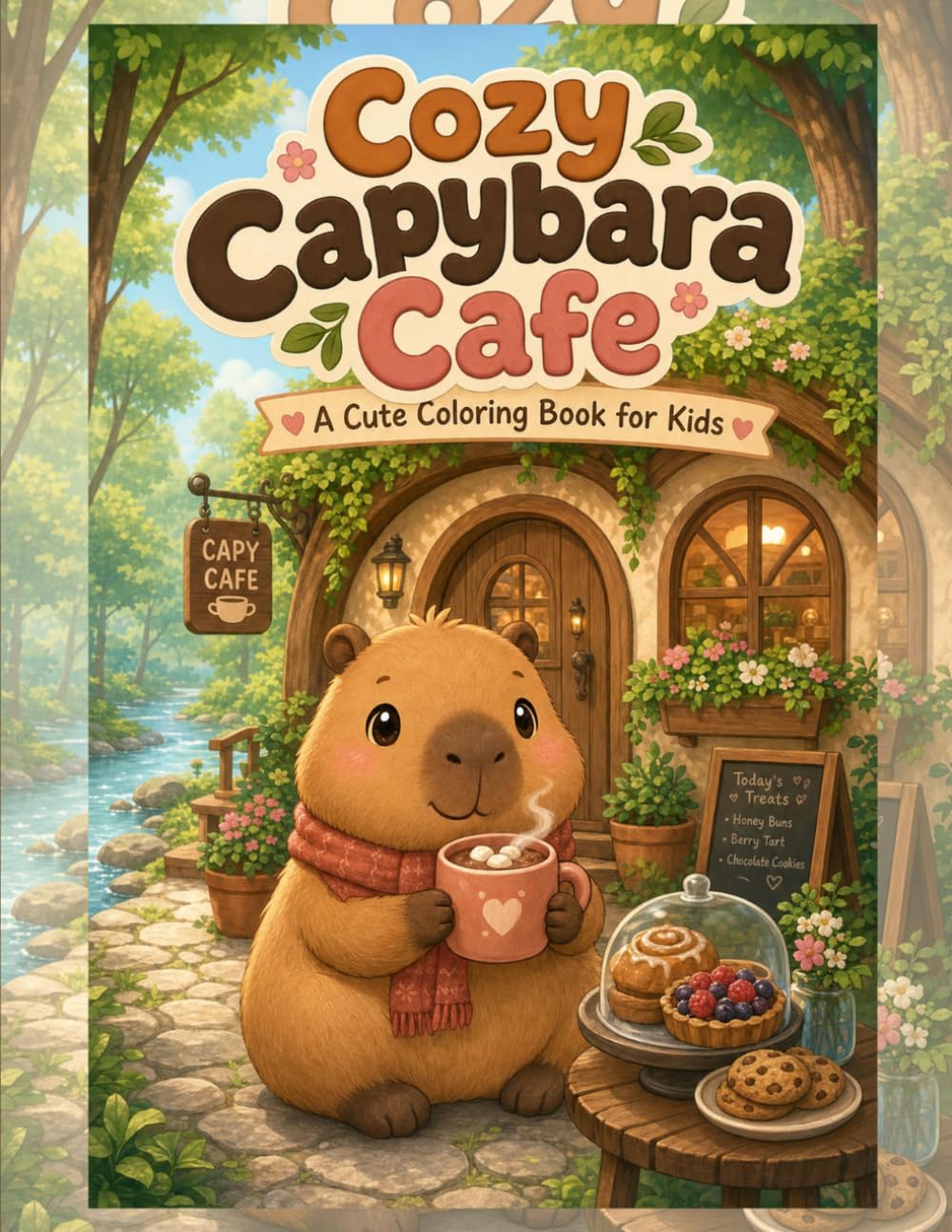 Cozy Capybara Cafe: A Cute Coloring Book for Kids (Cozy Capybara Coloring Books)