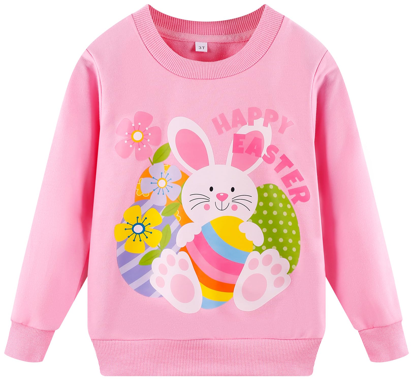 Little Girls Sweatshirts Cotton Long Sleeve Crewneck Pullover Toddler Kids Winter Warm Shirt Sweater Tops 2t-8t