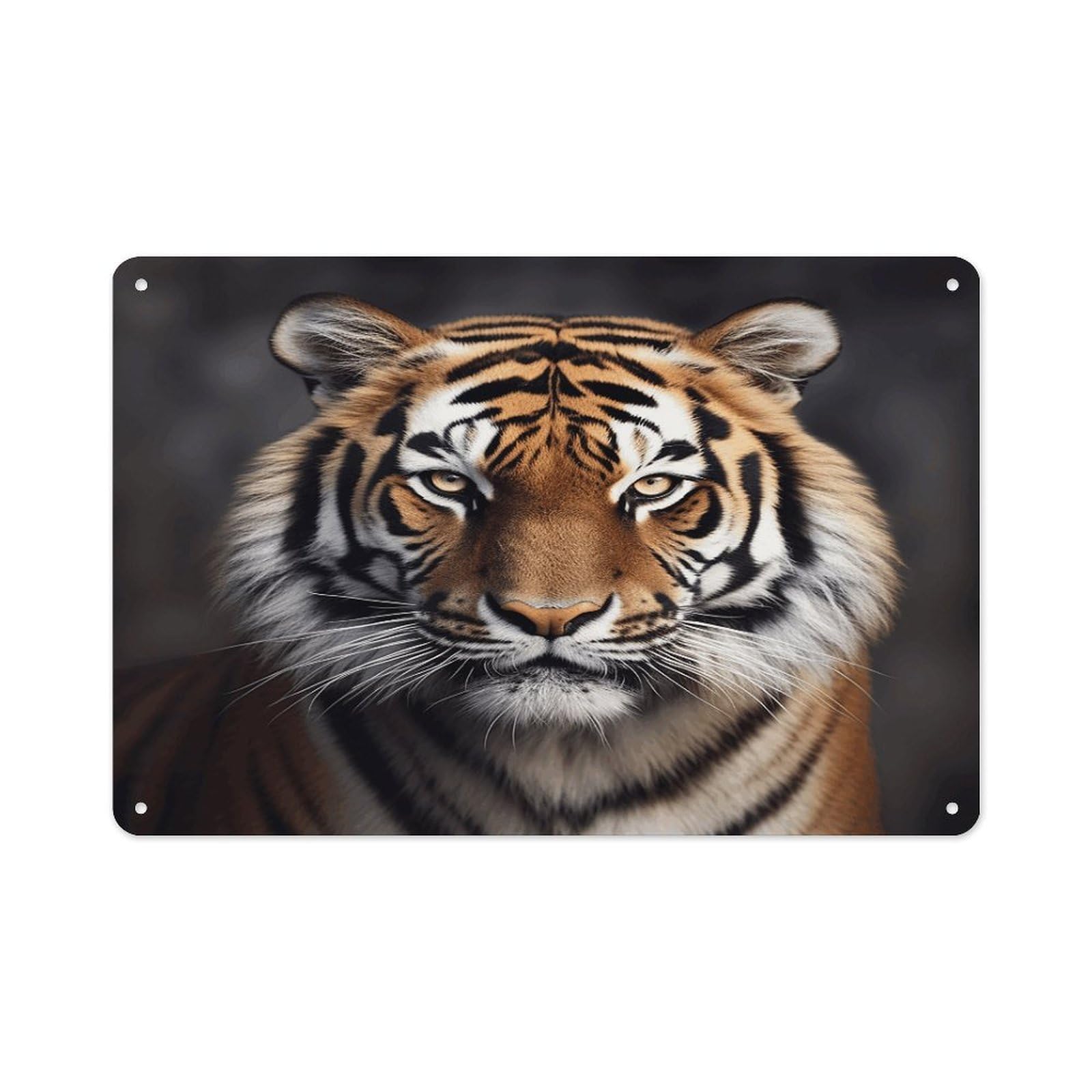 VstaDank Metal Aluminum Tiger Sign Wall Decor Vintage Metal Sign Plaque Boho Wall Hanging Decor Sublimation Picture Panel Personalized Plaque Poster 8x12in