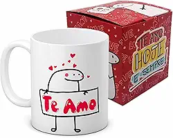 Caneca Com Caixinha Flork Te Amo meme palito presente namorado namorada Xicara 325ml divertida