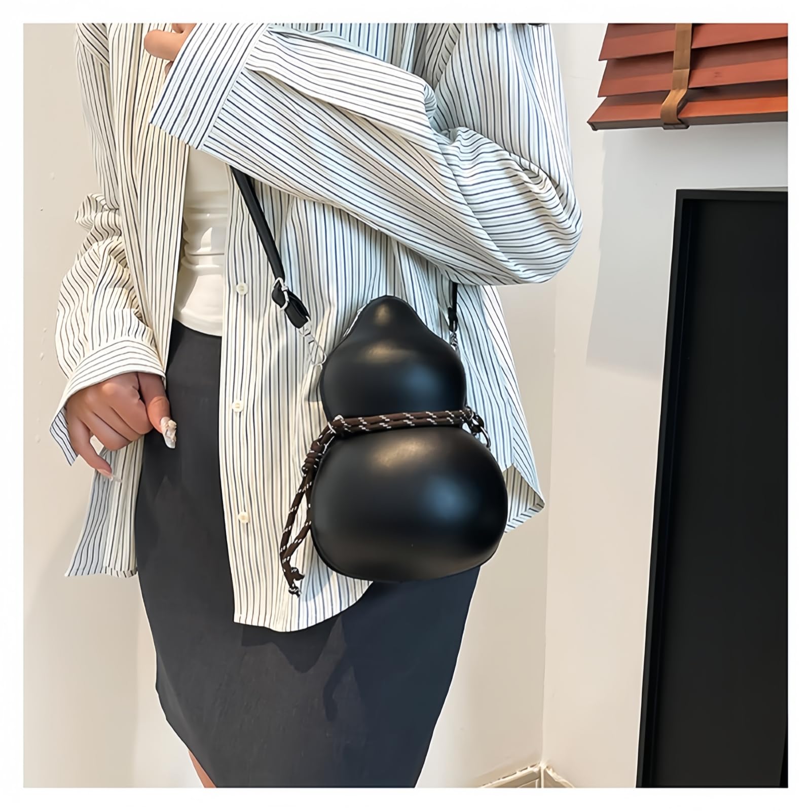 Genérico Crossbody Bag For Women, Calabash Sling Bag With Zipper, Adjustable Strap Novelty Shoulder Purse