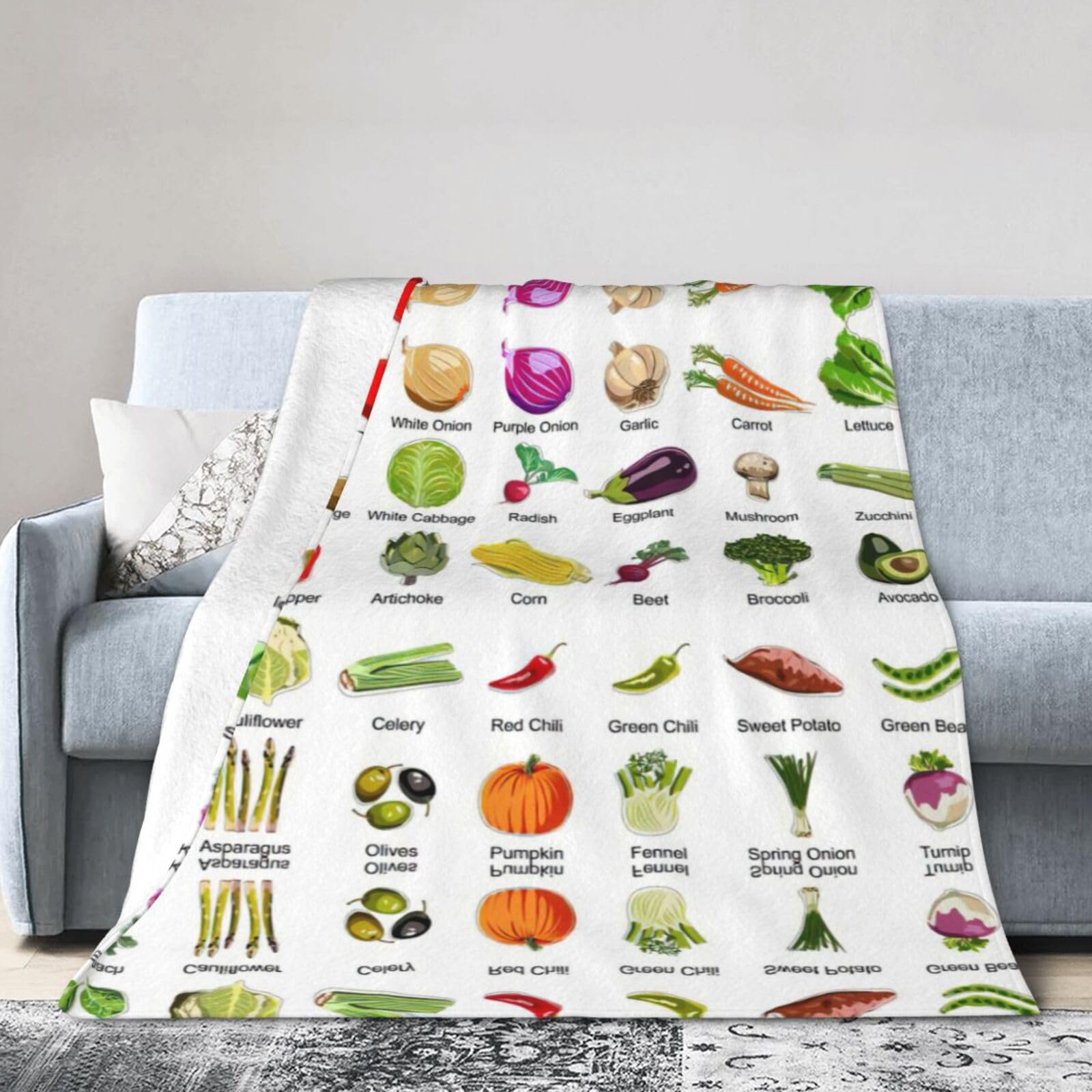 Couverture lit flanelle légumes plaid canapé couverture climatisation