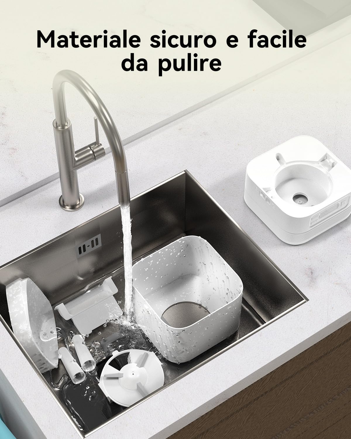Distributore Automatico Cibo Gatti,4L Dispenser Crocchette Gatto, Registratore Vocale 10s, 1a10 Pasti per Distributore Gatti e Cani (Bianco, 4L)