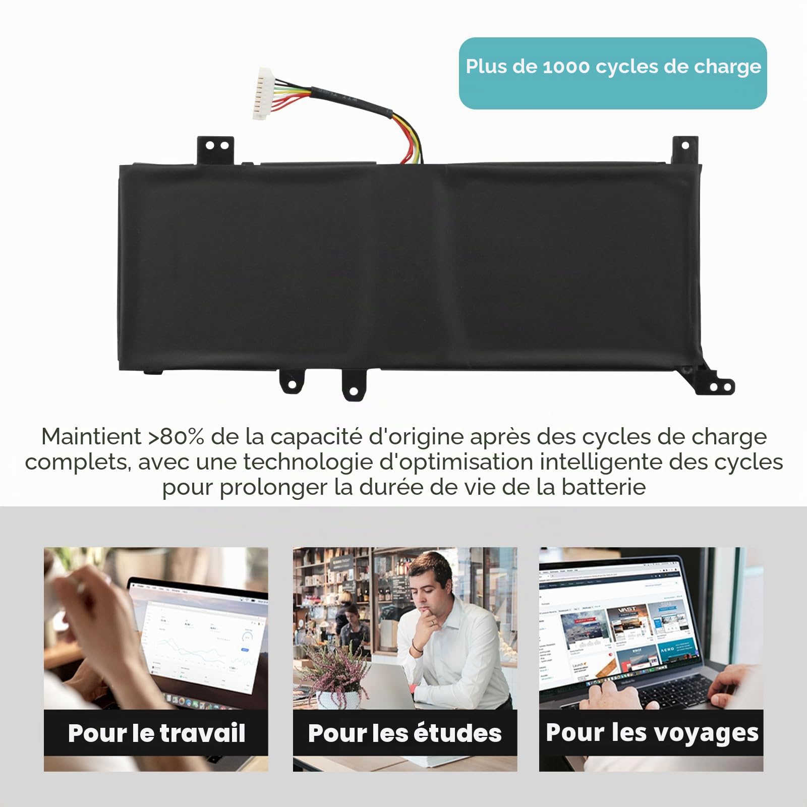 C21N1818 B21N1818-3 Batterie pour ASUS VivoBook A409 D409 F409 M409 X409 A509 D509 F509 M509 X509 D409BA D409DA M409BA M409DA F409FA A409MA A409FA A409FJ A409JA A409JB A409JP X409DA X409BA X409FA