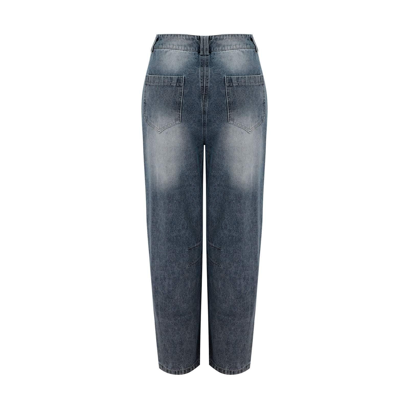 Jeans Baggy Donna Curvy Jeans Elasticizzati Gamba Larga Larghi Pantaloni Baggy Leggeri Casual Wide Leg Pantaloni Denim Vita Alta Curvy Y2k Palazzo Streetwear con Tasche Taglie Forti Hiphop