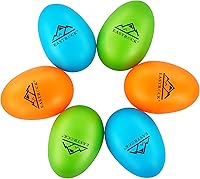 Vista 7 de EASTROCK Juego de 6 unidades de maracas musicales en forma de huevo, instrumentos de percusión de mano, plástico