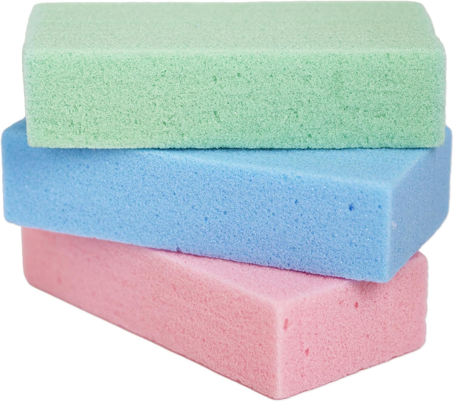 Perfect Feet Pumice Buffing Pad Sponge Scrub Bar Block for Removing Callus & Smoothing Dry Skin (Large, Quantity: 24 Pieces)