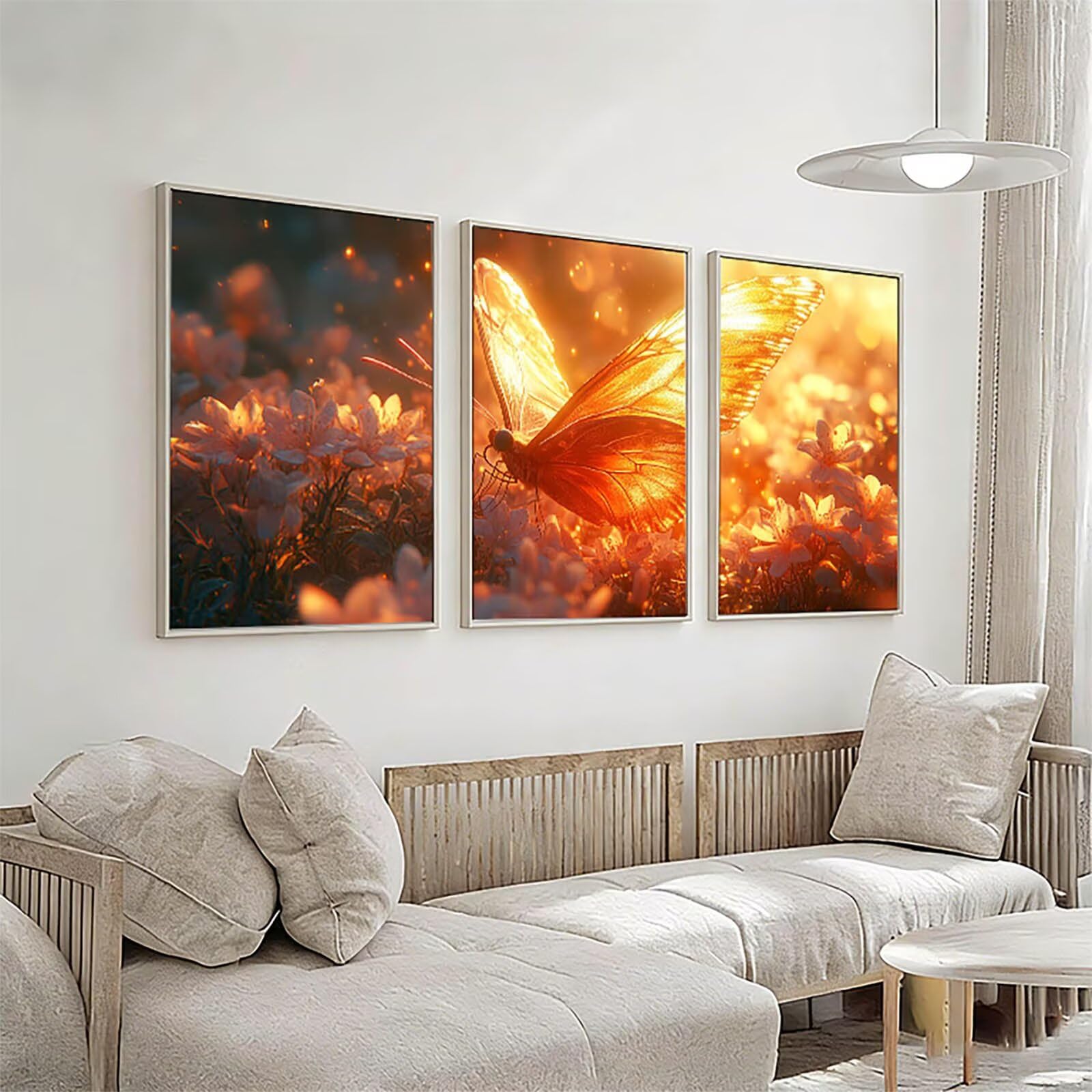 Diamond Painting 3-częściowy zestaw do malowania diamentami w kształcie motyla, prostokątne, kryształowe, dla dorosłych, mozaika, zestaw do majsterkowania, do dekoracji domu, 60 x 90 cm, A-5381