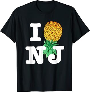 Upside Down Pineapple Subtle New Jersey NJ Funny Swinger T-Shirt
