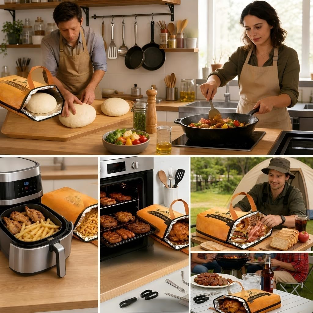 BBQ Blanket for Resting Meat, Meat Resting Blanket for Grilling Accessories, Reusable Smoker Grilling Meat Insulated Resting Bag, BBQ Accessories for Large Brisket, Gifts for Men, Dad image 4