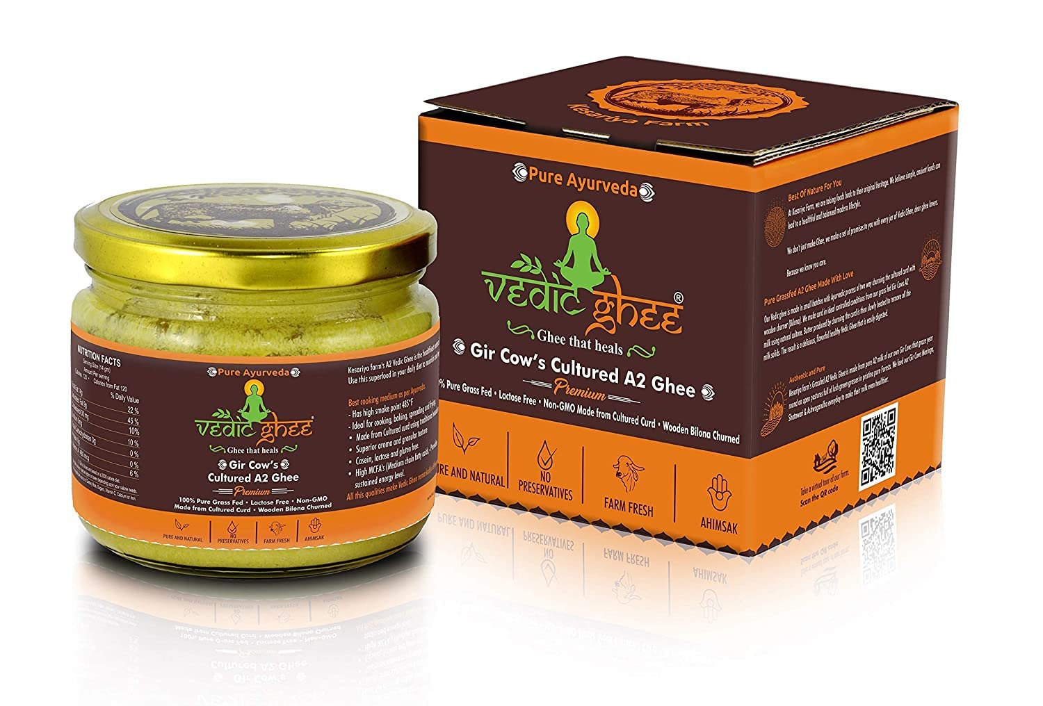 VAGAD A2 Desi Gir Cow Ghee, Bio Vaidik Bilona Ghee 500ml