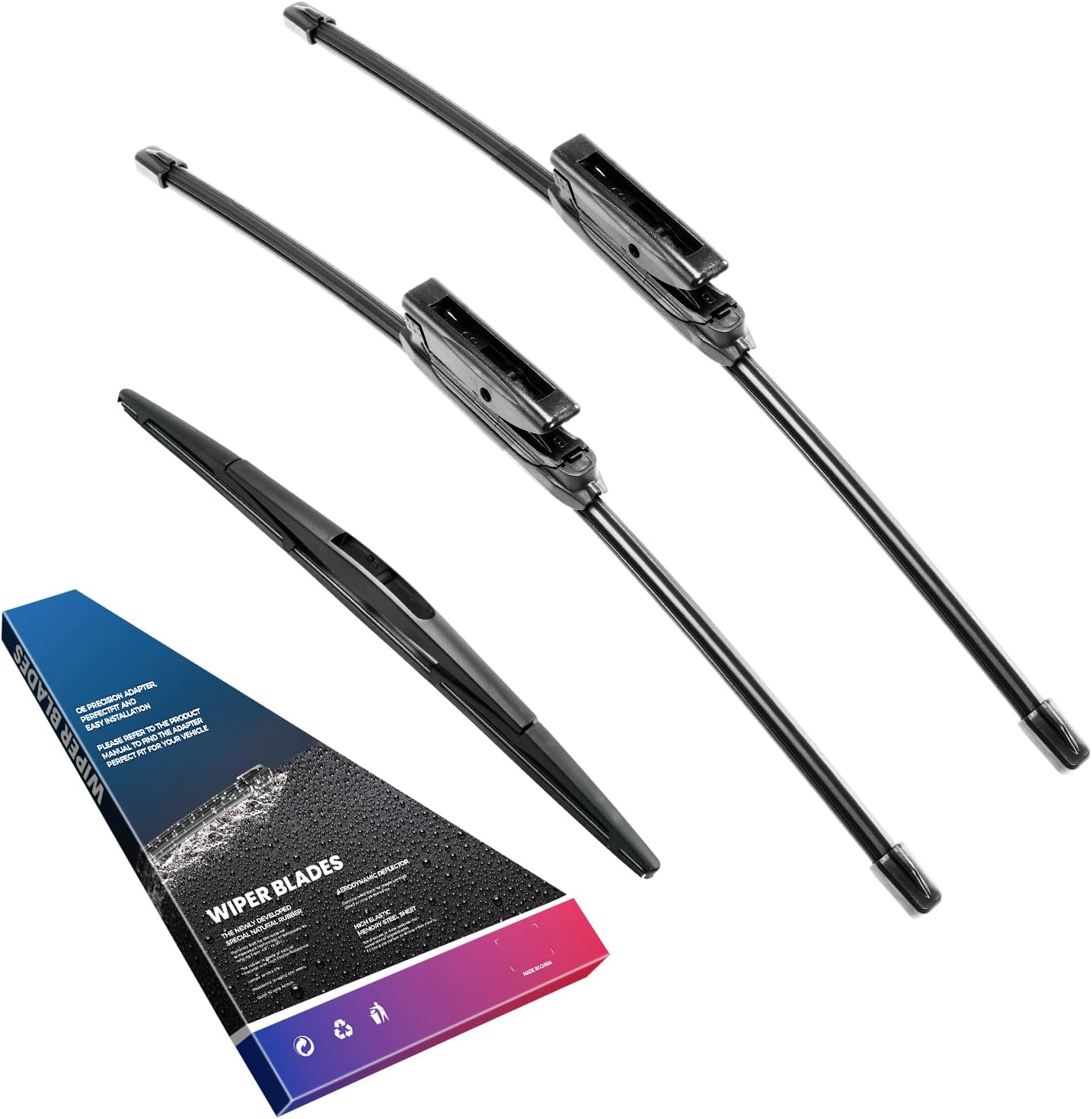 KAX 24"+21"+14" Automotive Replacement Windshield Wiper Blades Fits for 2003 2004 2005 2006 2007 2008 Pilot Hook
