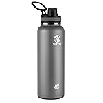 Takeya Originals 40 oz Vacuum Insulated Stainless Steel Water Bottle with Spout Lid, Graphite