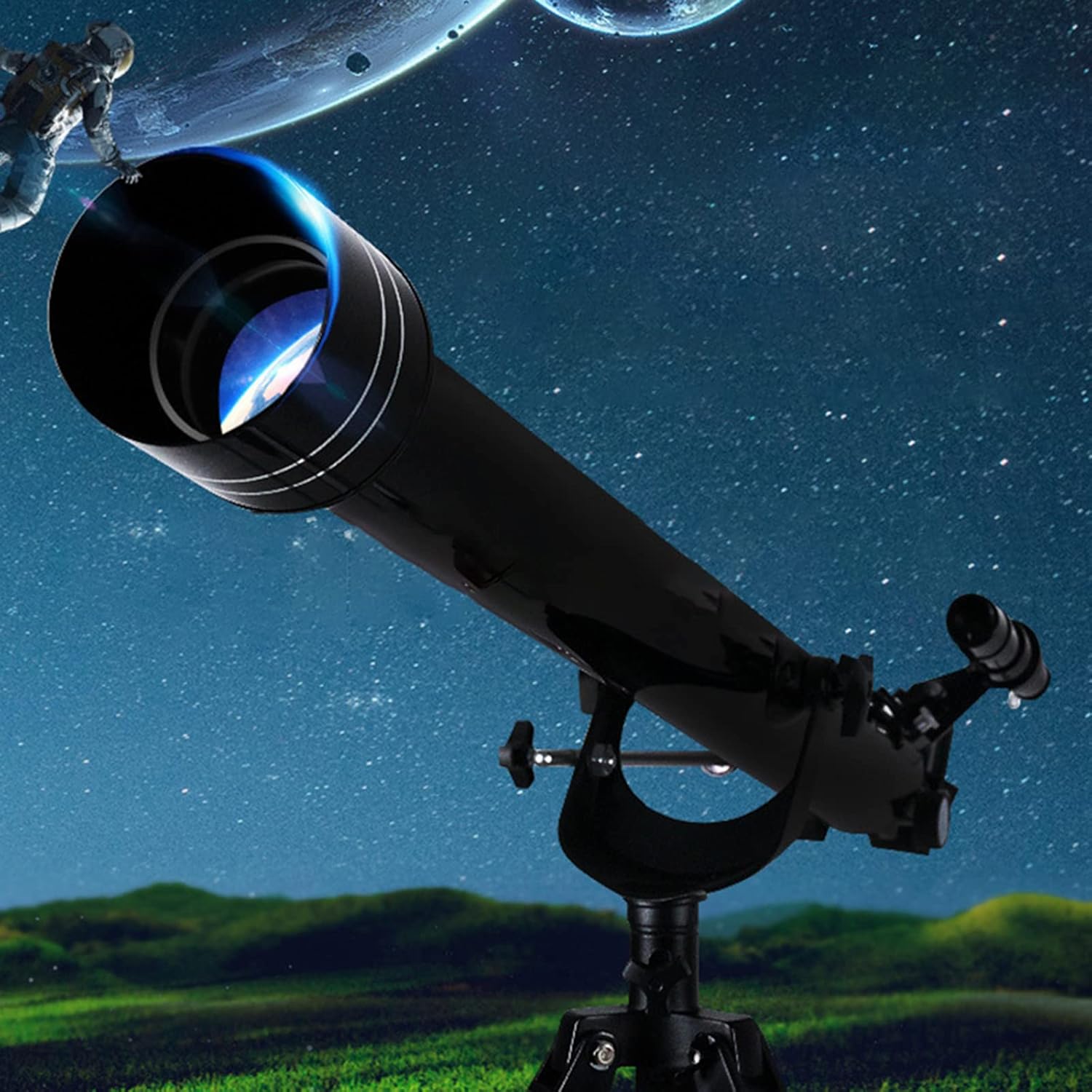 Astronomical Telescope, 900x60mm Outdoor Zooming Monocular Telescope for Space Observation, Large Aperture HD Astronomical Telescope with Portable Tripod