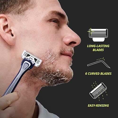 Miniatura 6 de Dorco Pace 6PlusSeis hoja maquinillas de afeitar desechables con recortadorValue Pack 9maquinillas de afeitar desechables