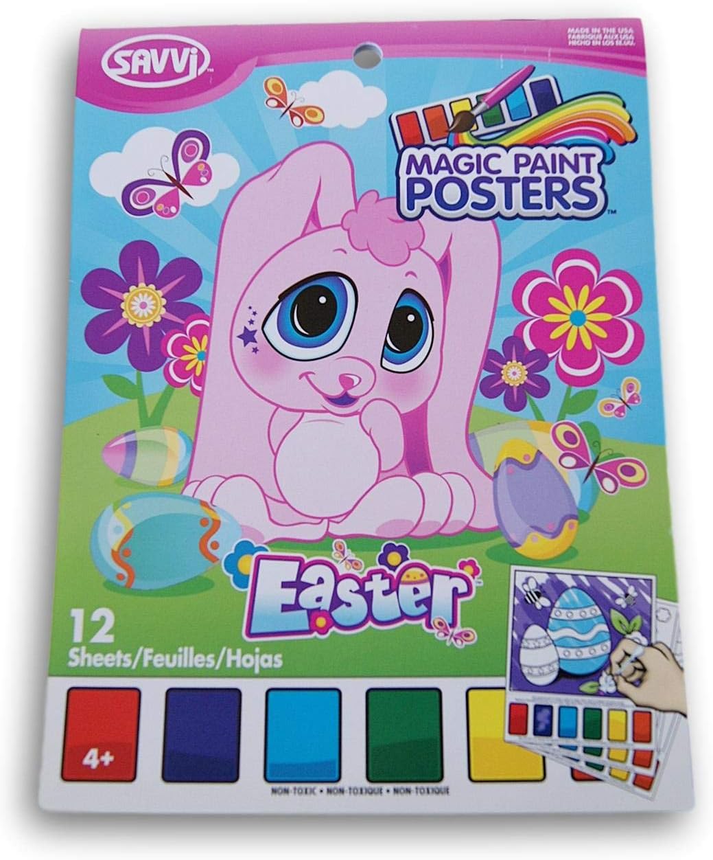 Paint with Water Spring Magic Paint Posters - Easter -12 Sheets of Painting Fun