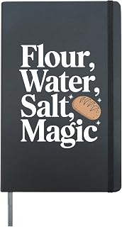 Starter Bread Baking Bakery Sourdough Starter Baker Hardcover Journal, Black