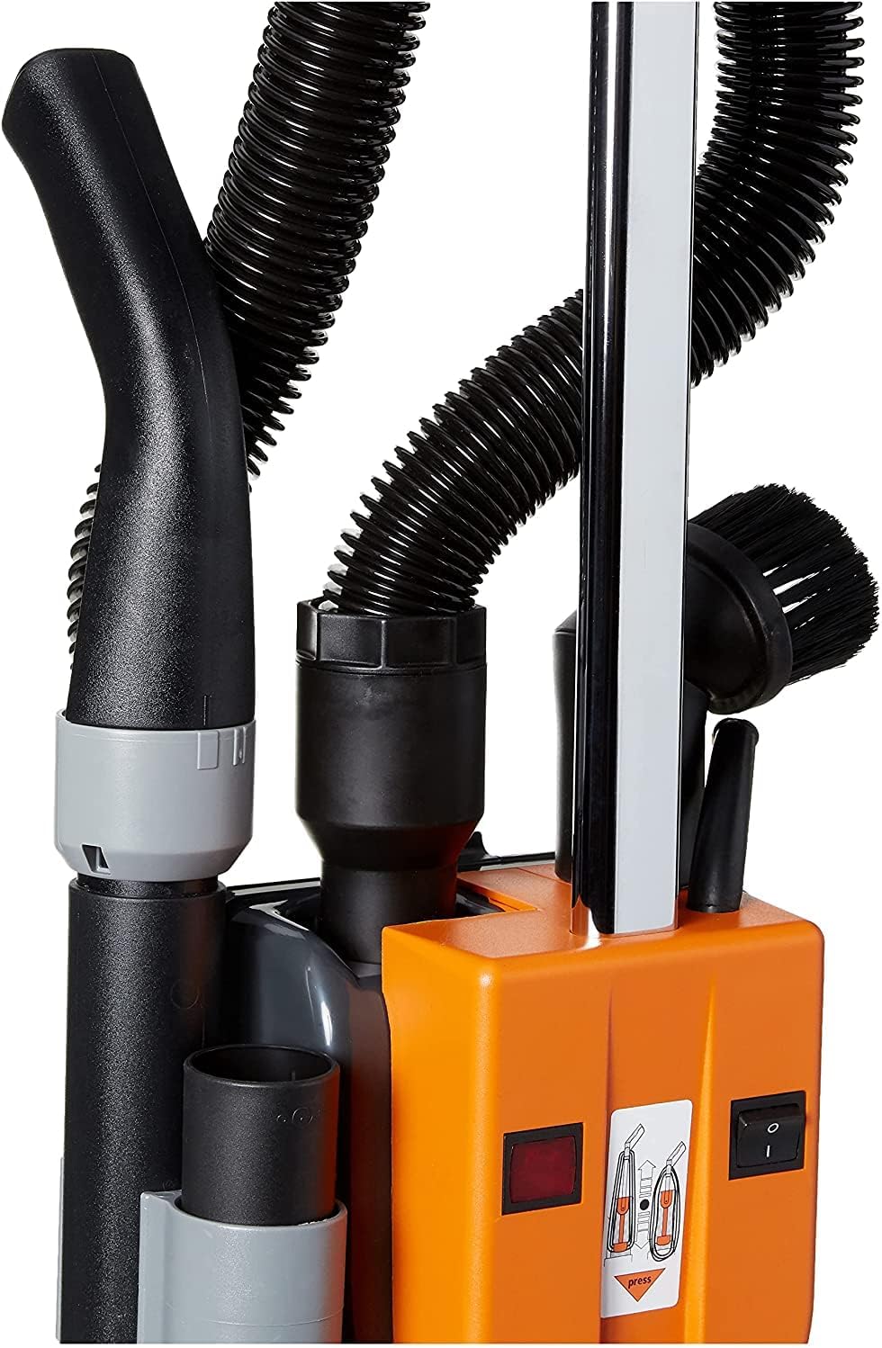 Jet 38 38-15" Dry Dual Motor Upright Vacuum, Grey and Orange