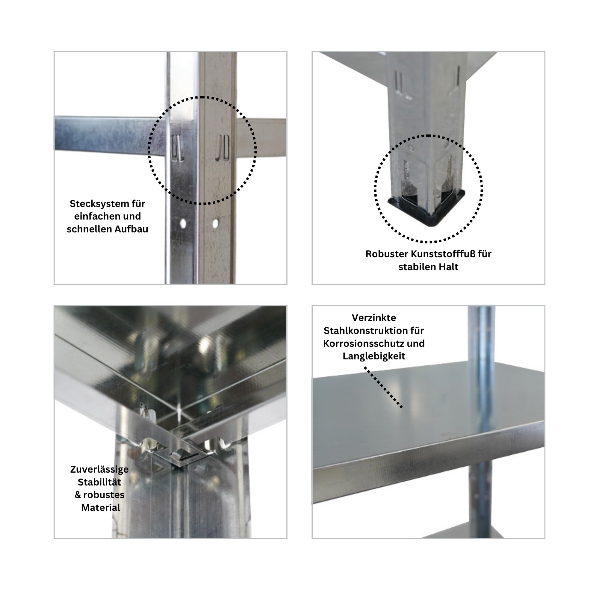 PROREGAL Mega Deal 2X Schwerlastregal Ares mit Metallböden HxBxT 180x120x40cm 5 Ebenen Fachlast 125 kg Verzinkt, Metall, Metallregal, Küchenregal, Kellerregal, Steckregal, Garagenregal, Lagerregal