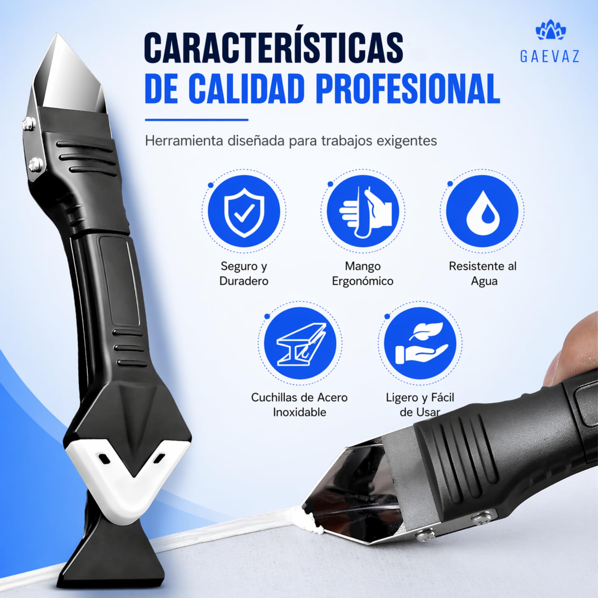 Kit Aplicador Silicona Profesional 10 Piezas – Herramientas para Juntas, Esquinas y Sellado – Espátulas, Rascador y Alisador – Ideal para Baño, Cocina y Ventanas (10 Piezas)