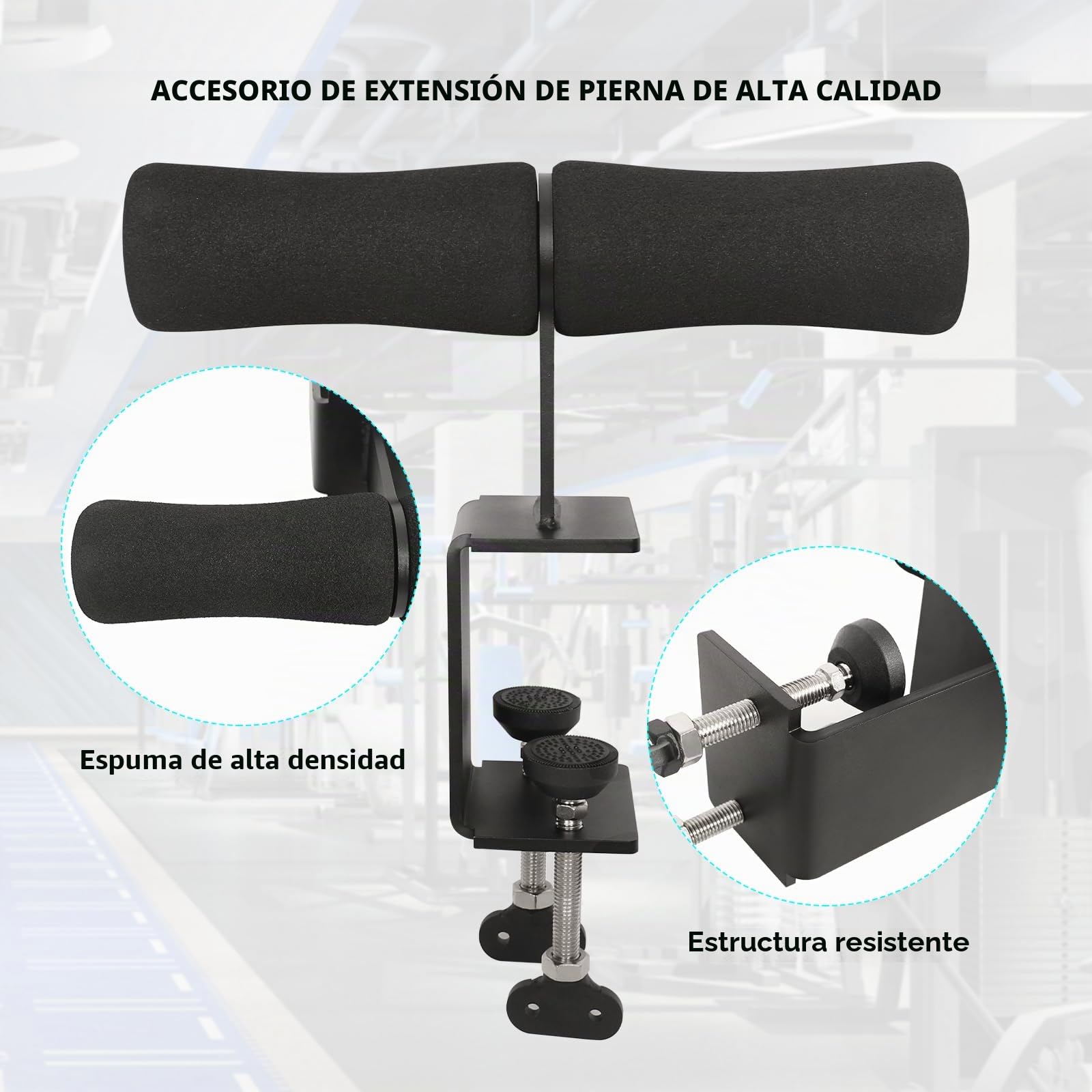 Accesorio para sentadillas de rizo nórdico: accesorio de extensión de pierna para rizos de isquiotibiales nórdicos, sentadillas, abdominales búlgaros para gimnasio y hogar