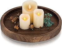 Vista 10 de Romadedi Bandeja decorativa de madera para velas, bandeja larga y estrecha de madera, decoración del hogar, centros de mesa rústicos, bandejas