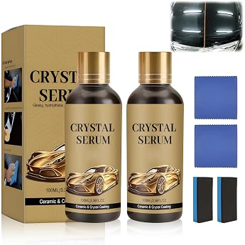 Pack of 2 Cars Crystal Serum 100 ml Advanced Graphene Ceramic Coating for Cars 9H Graphene Ceramic Coating DIY Coating Quick Effect and High Gloss