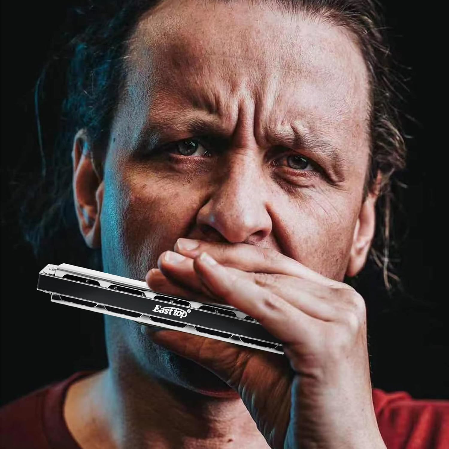 East top 24 Holes Professional Tremolo Harmonica Musical Instrument for Adults (T2403-C)