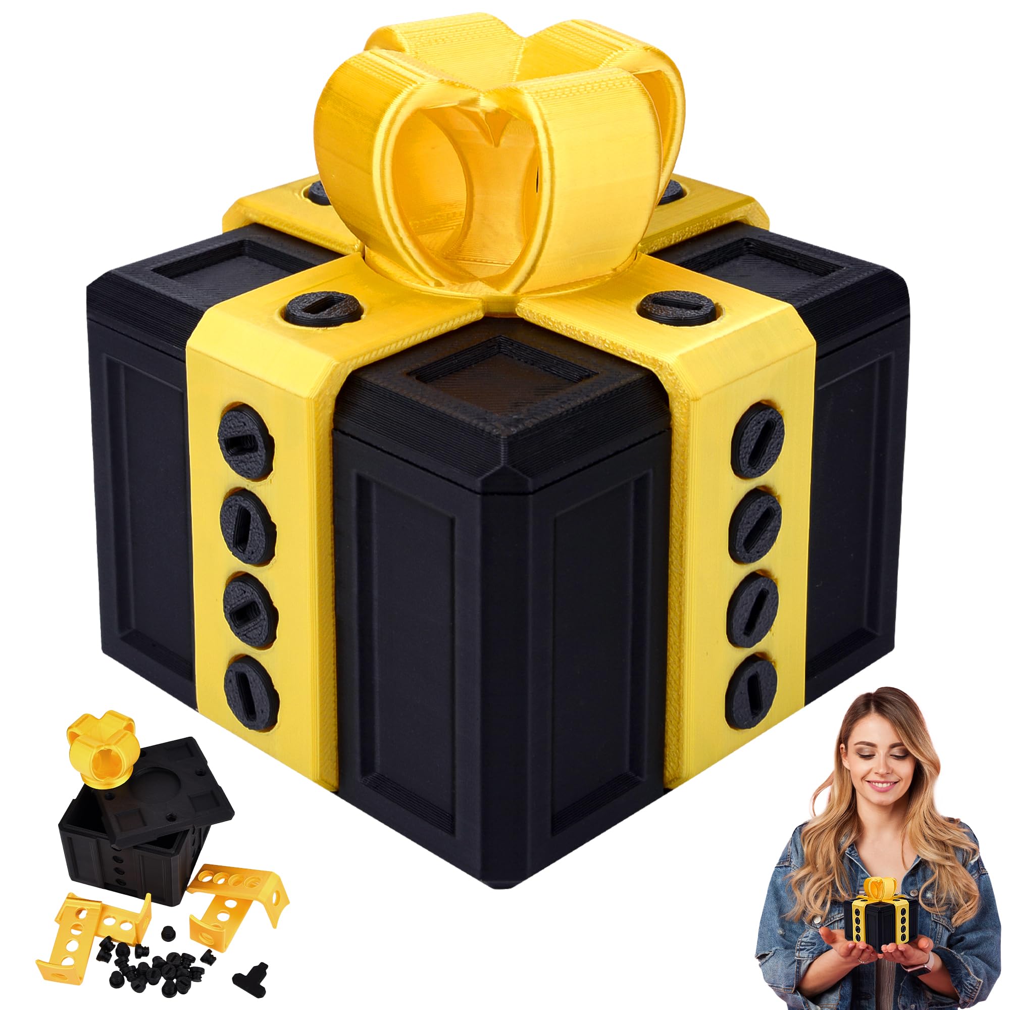 Annoying Gift Box With Screws Annoying 3D Gift Box Puzzle Box Prank Toy