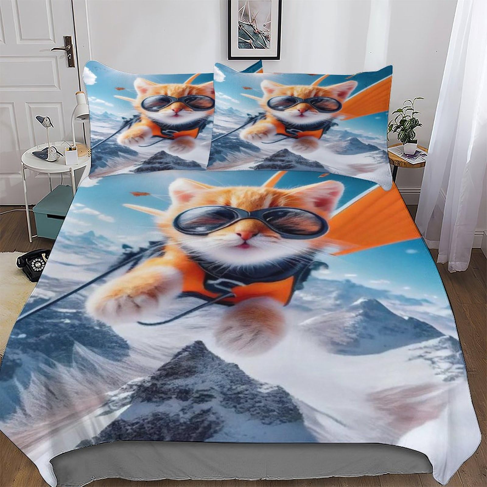 Housse de couette 220x240cm douce en microfibre de qualité supérieure
