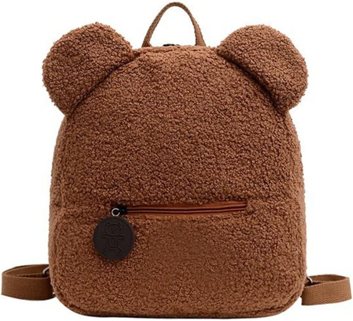 MTRoyaldiaTeddy Stuffed Bear Backpack Embroidered Name Plush Backpack Cute Bear Padded Animal Mini Bear Backpack