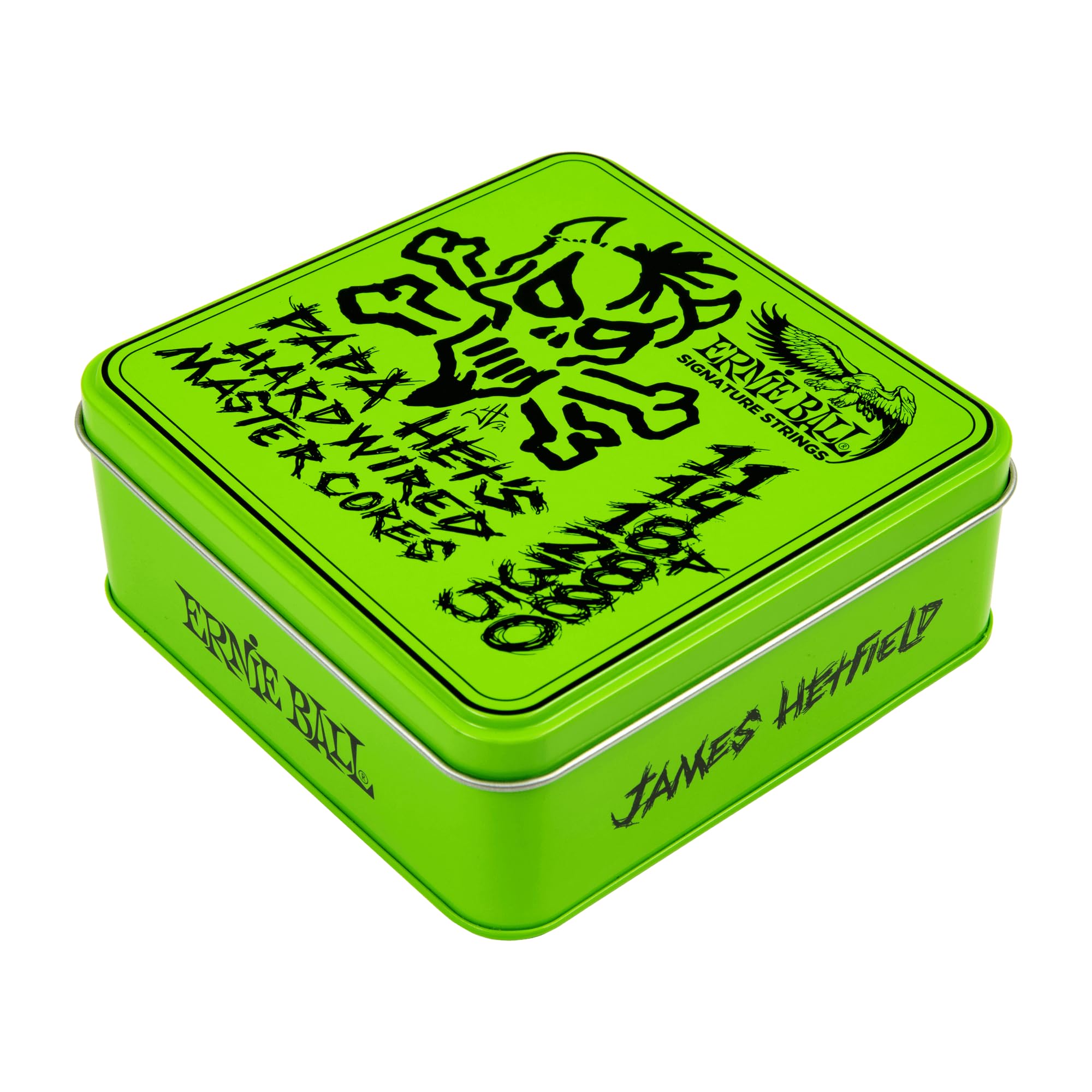 Ernie Ball Papa Het's Hardwired Master Core Signature Electric Guitar Strings 3-Pack Tin, Limited Edition, 11-50 Gauge (P03821)