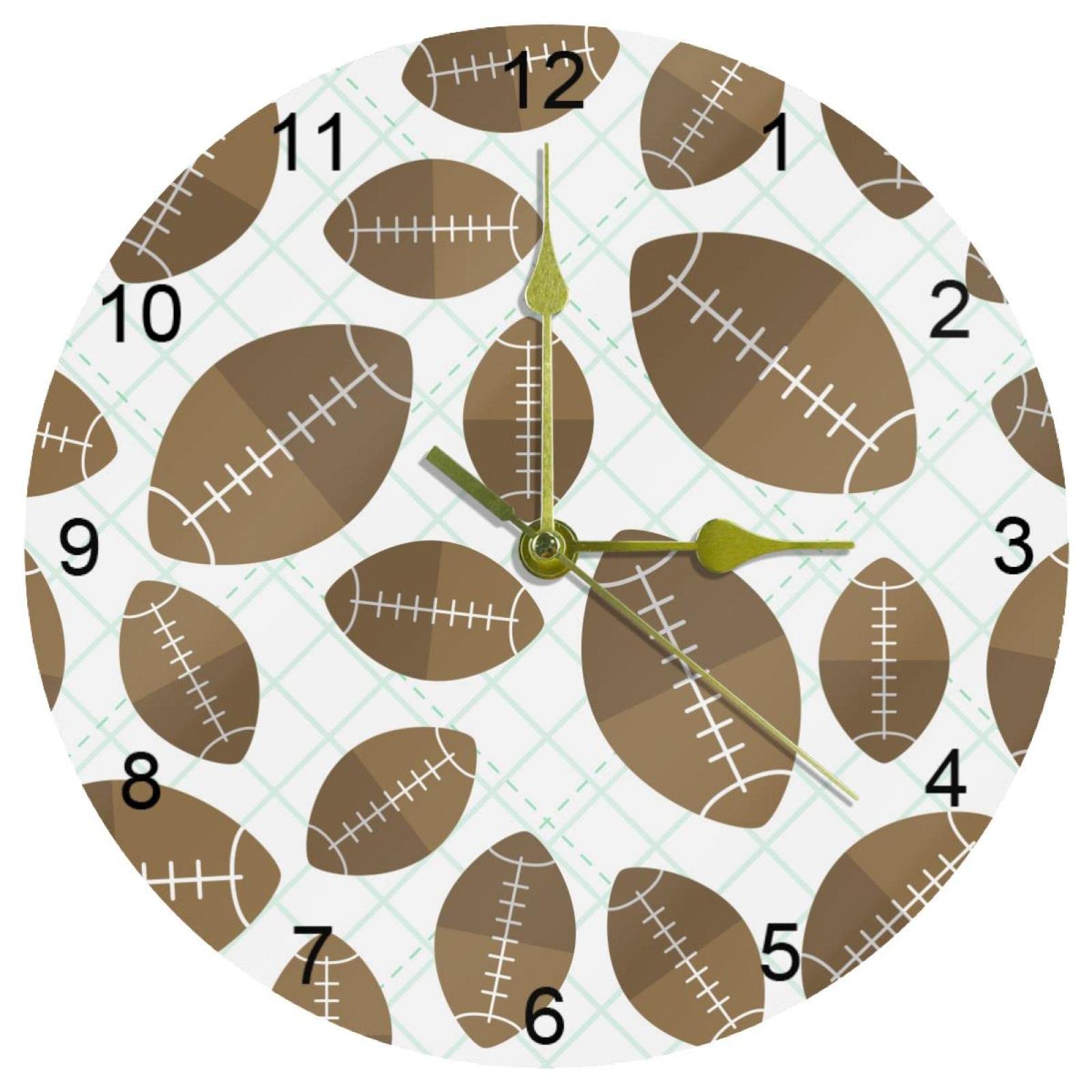 Horloge murale ronde à quartz 25,4 cm à piles avec grands chiffres
