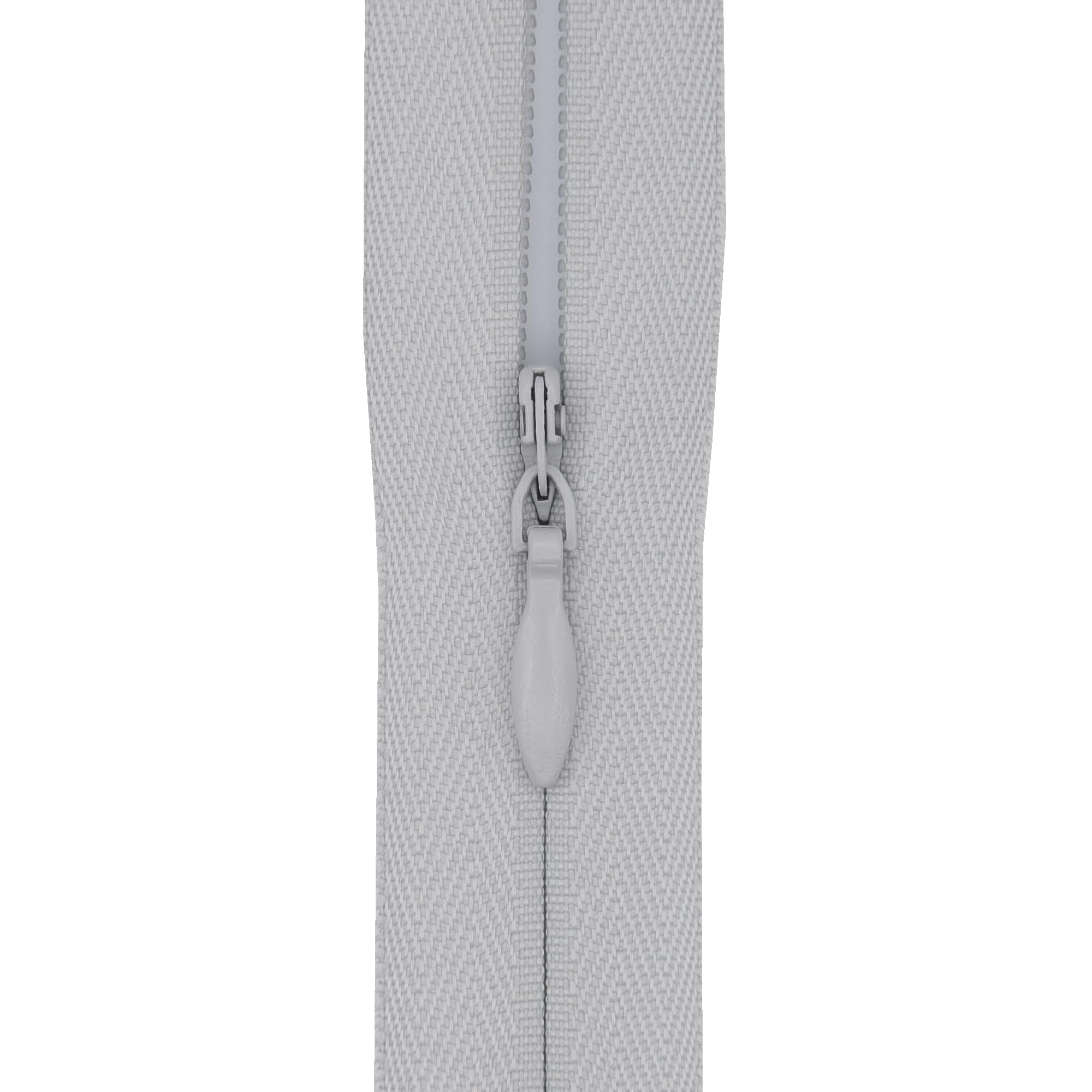 #3 Invisible Zip 22 Inch (56cm) – Close-End-with Woven Tape for Bridal Gowns, Maxi Dresses & Large Upholstery - Hidden Nylon Zips for Tailoring & Decor -5 Zips (Light Grey)