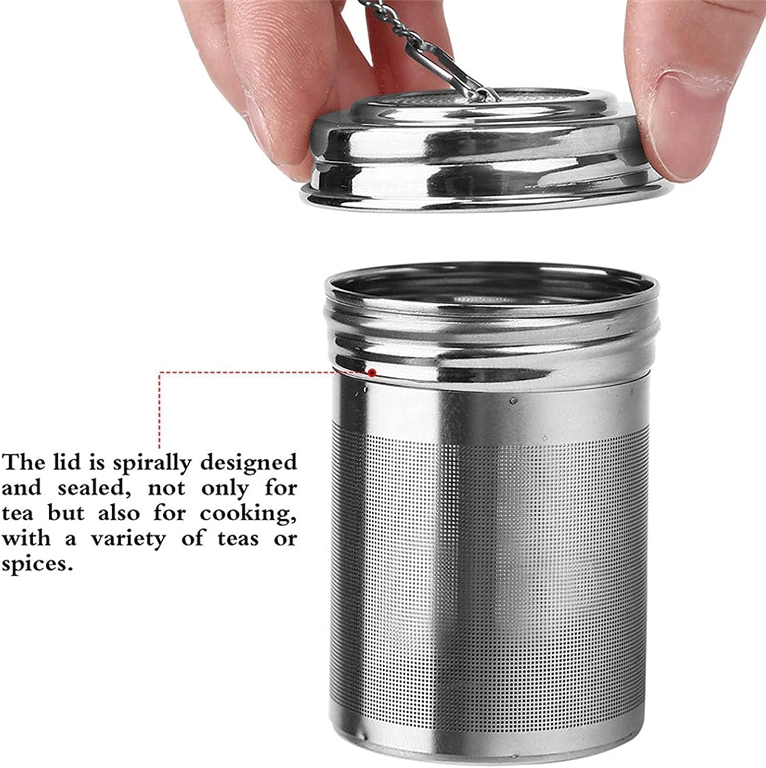 Tea Strainer， 1PC Creative Stainless Steel Tea Infuser Strainer Leaf Spice Herbal Teapot Reusable Mesh Filter Home Kitchen Accessories Filtering