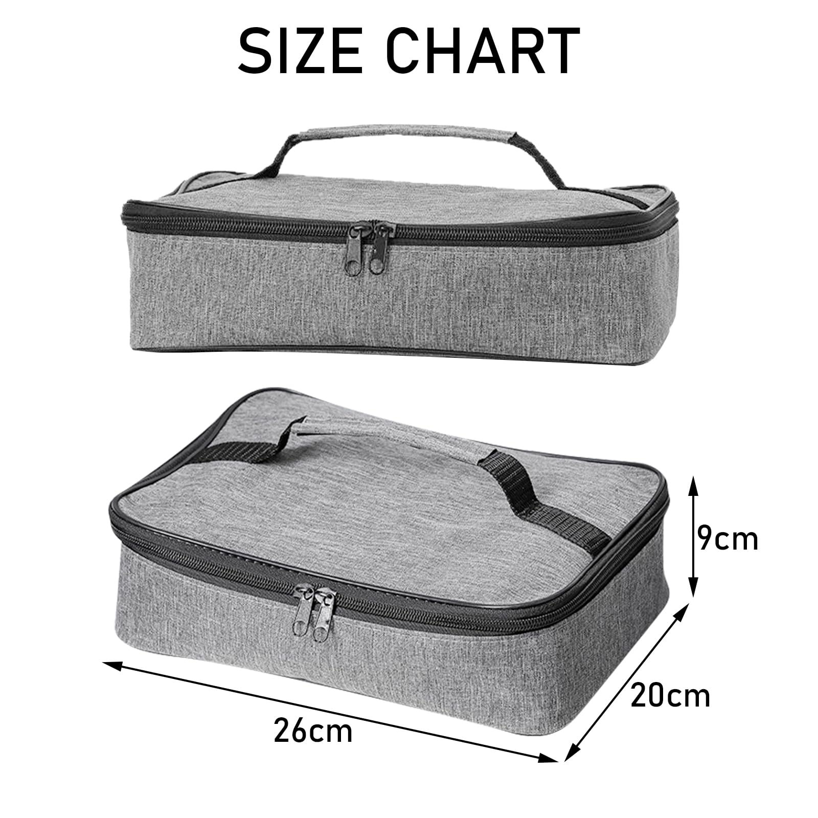 Borsa Frigo Piccola 4L, Borsa Termica Porta Pranzo Pieghevole con Maniglia, Lunch Bag Riutilizzabile