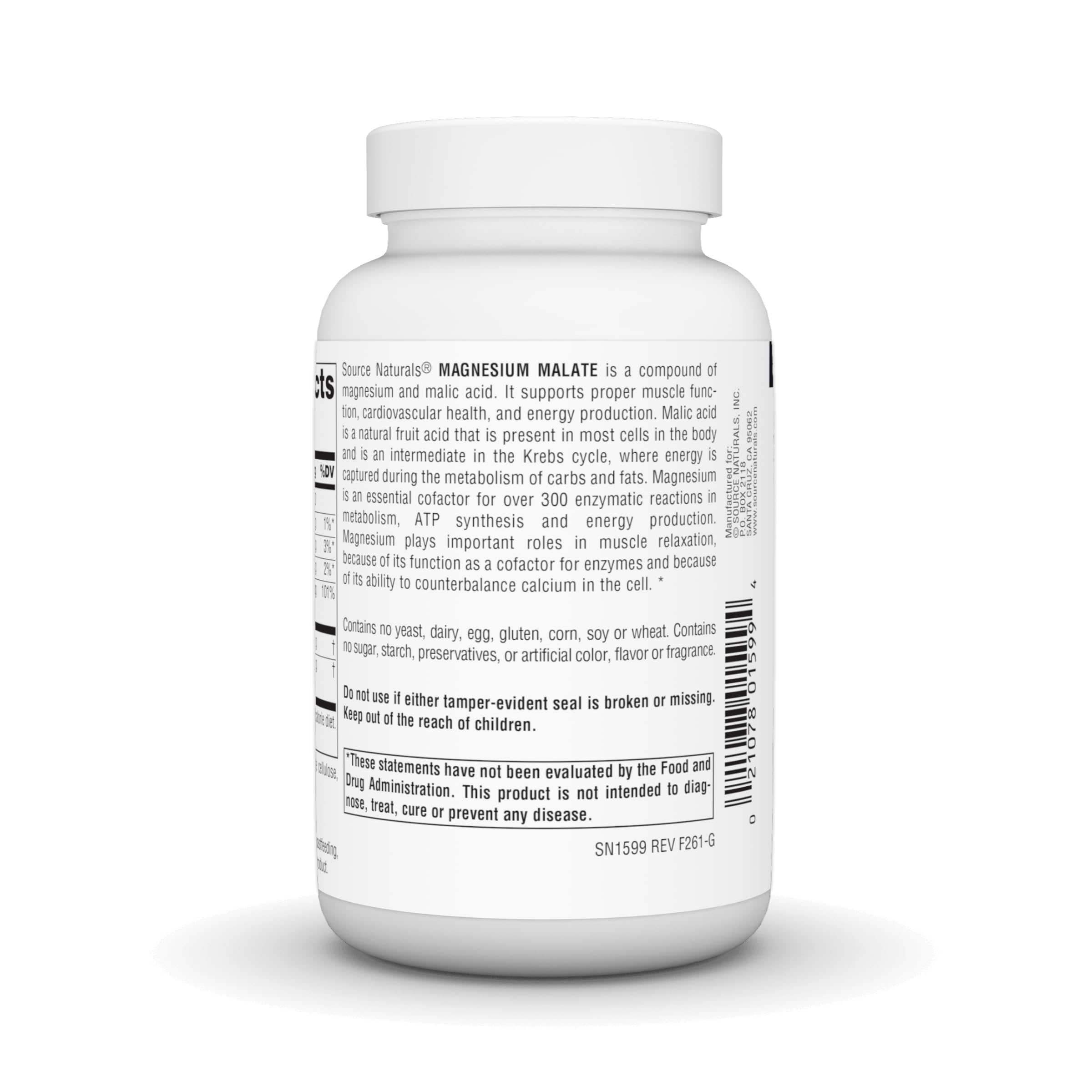 Source Naturals Magnesium Malate 625mg, 100 Capsules — Amazon image 3
