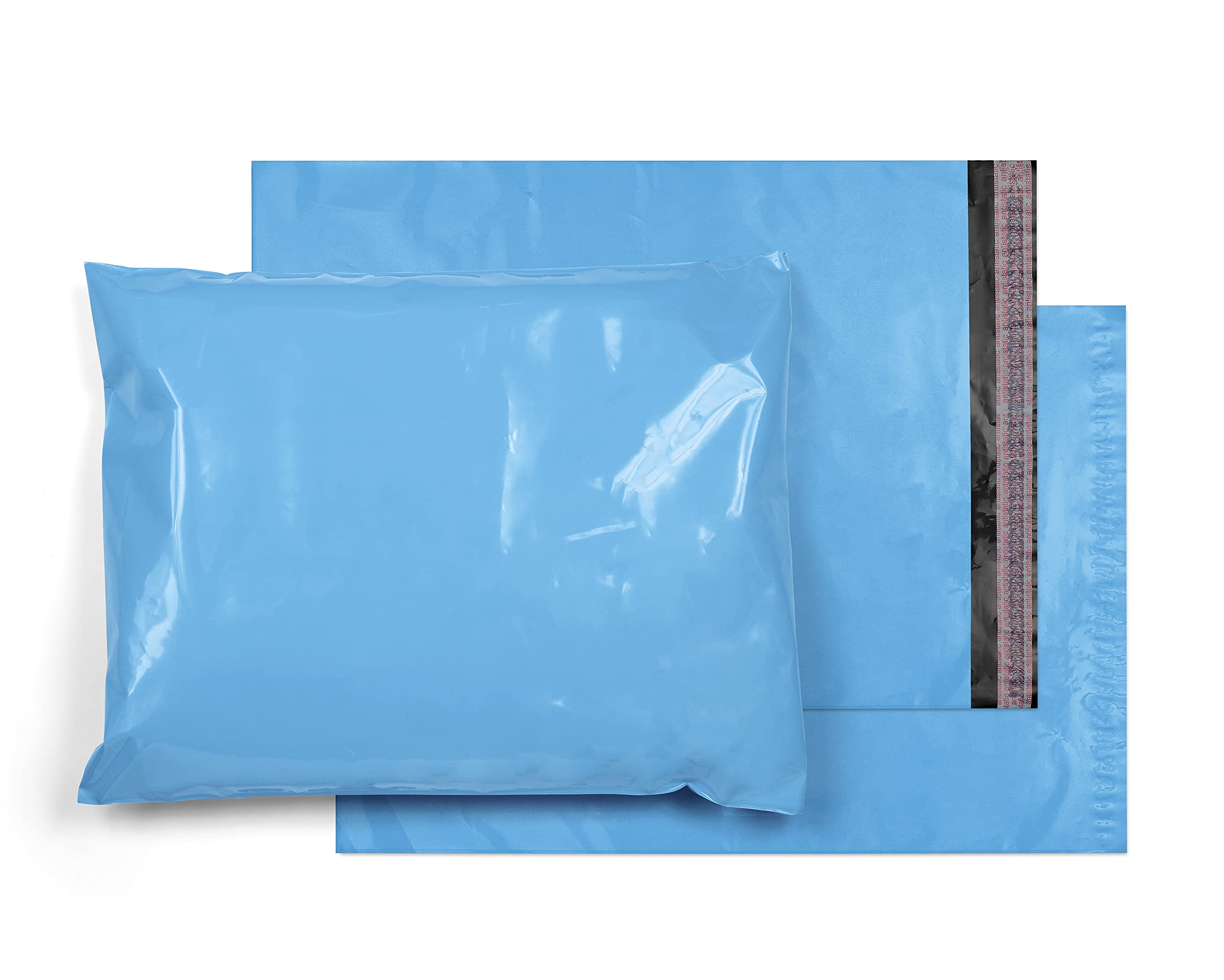 AmiffBlue Poly Mailers 12 x 15.5 Inches. 100 Pack Poly Shipping Bags for Clothing with Self-Seal Tape. Stretchy Waterproof Mailers Poly Bags for Shipping. Shipping Envelopes for Clothing