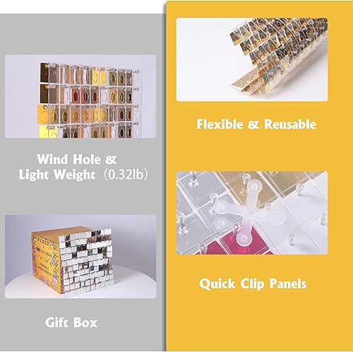 Miniatura 2 de Paneles de fondo de pared plateados brillantes, decoración de pared para cumpleaños, aniversario, boda, compromiso (plata, 6 x 4 pies)