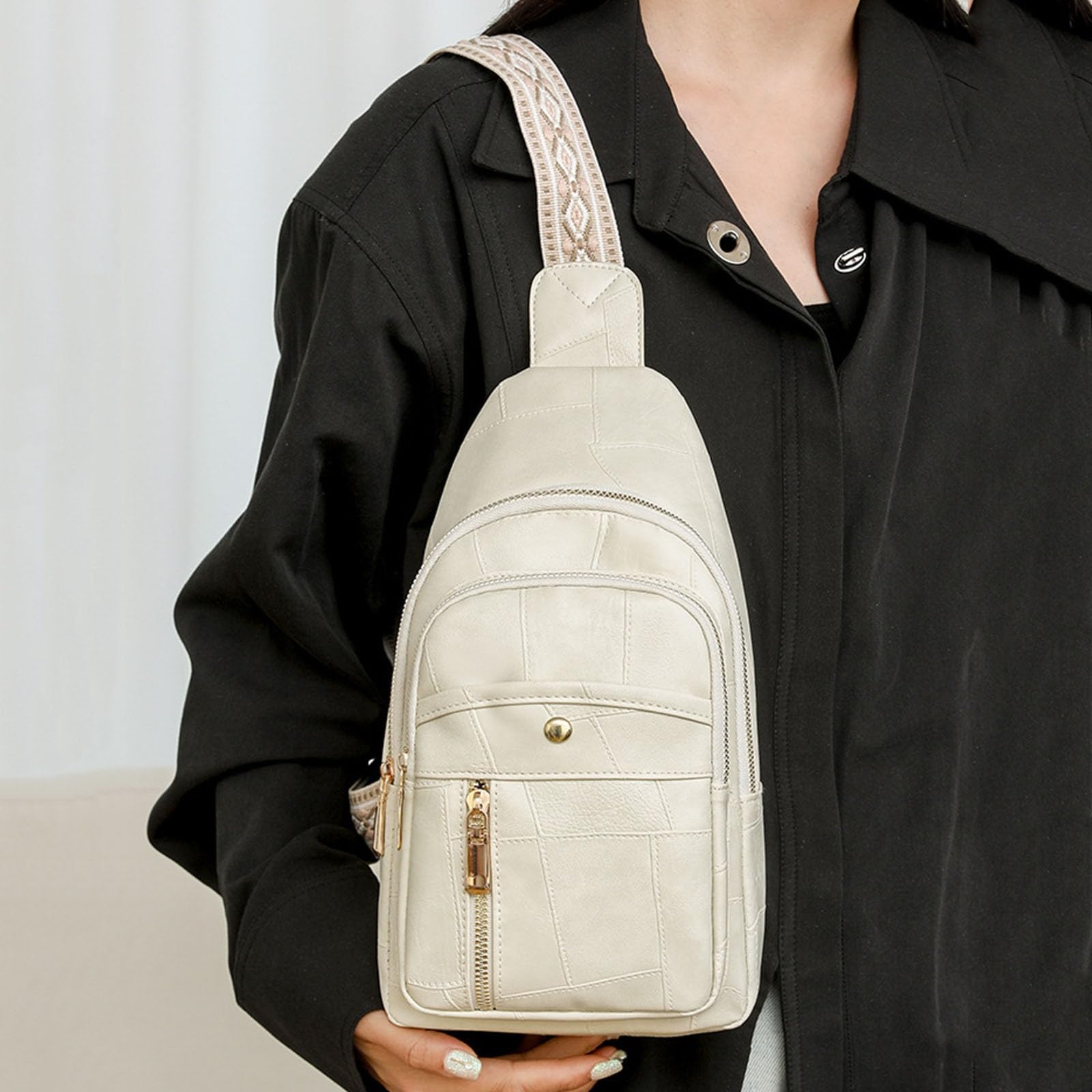 Lekka Mała Torebka Typu Crossbody Dla Kobiet I Mężczyzn Z Regulowanym Paskiem Do Gitary Zamkiem Błyskawicznym